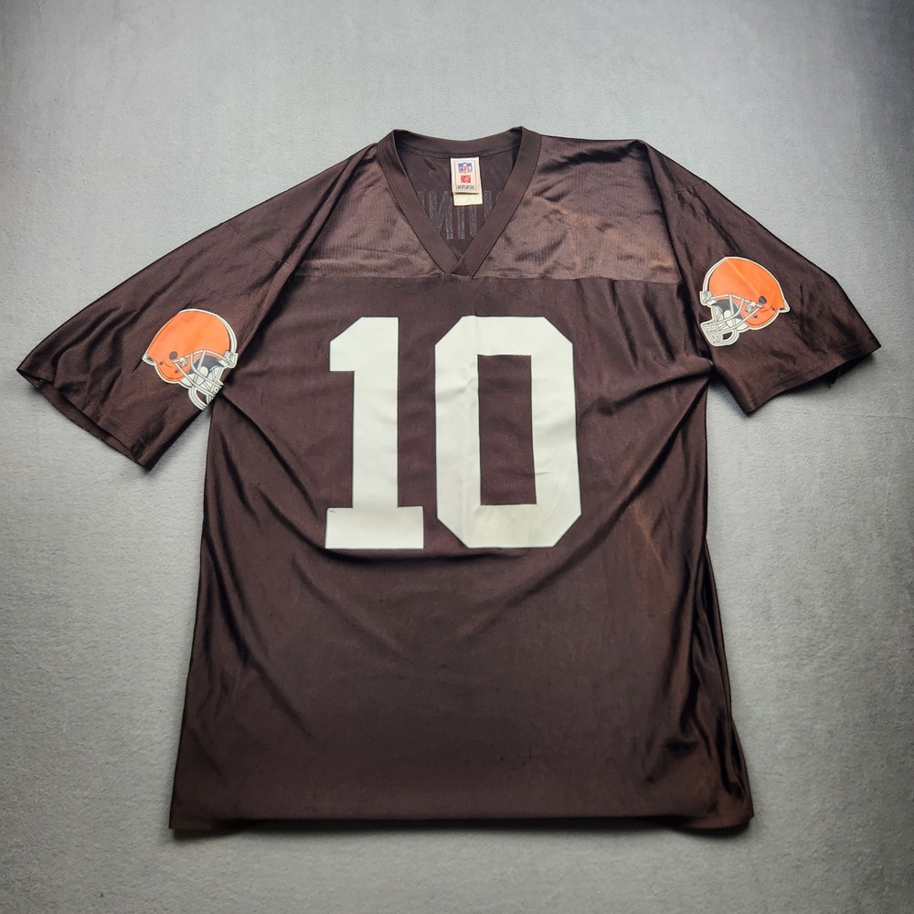 NFL Players Cleveland Browns Brady Quinn 10 Jersey‎ Mens Large Brown Football